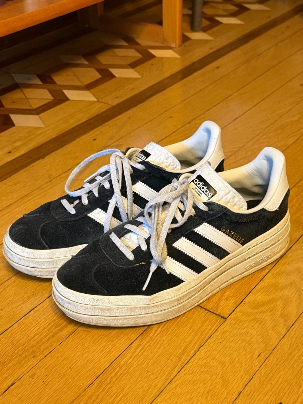 adidas gazelle Women’s Black and White Sneakers